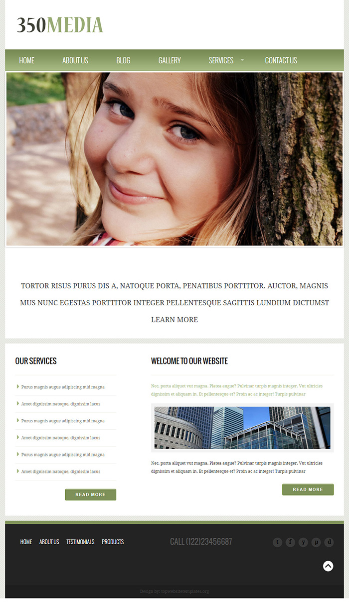 Free 350Media Website Template