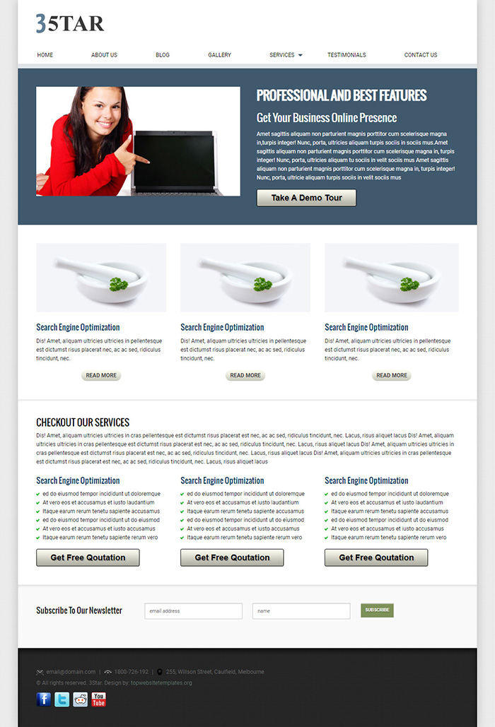 Free 3Star Website Template