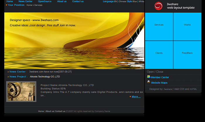 Free 3wshare Website Template