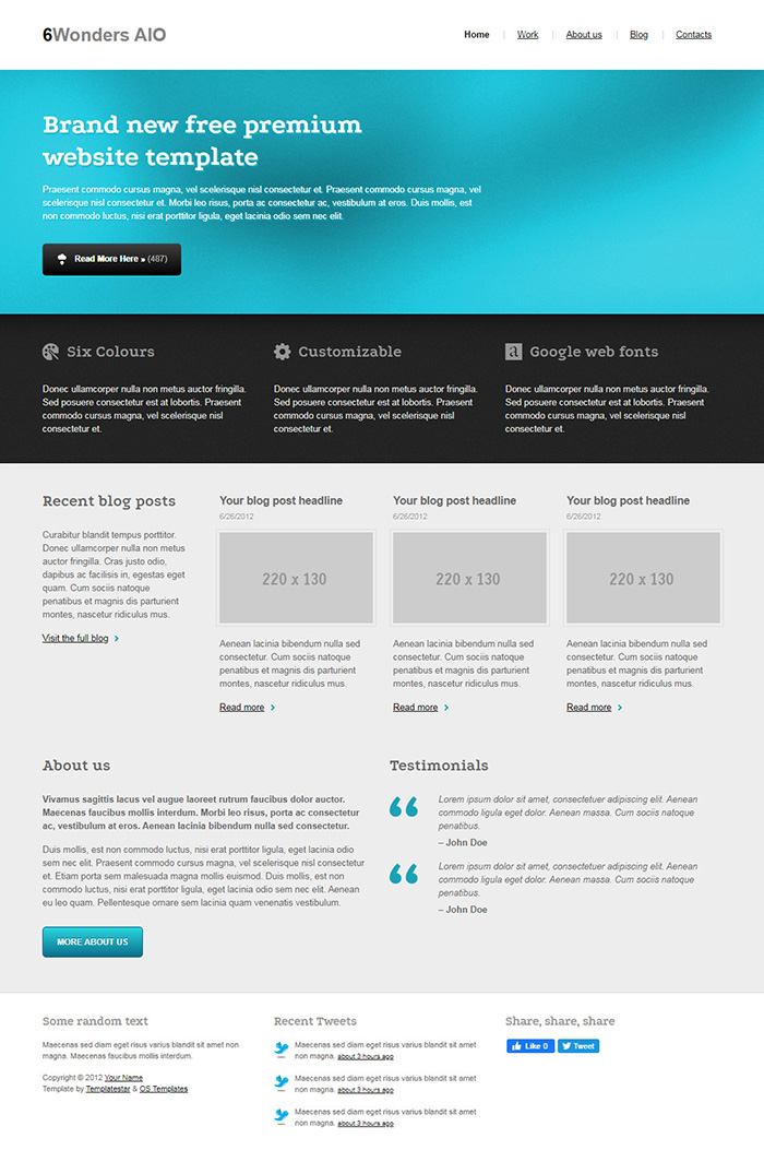 Free 6Wonders AIO Website Template