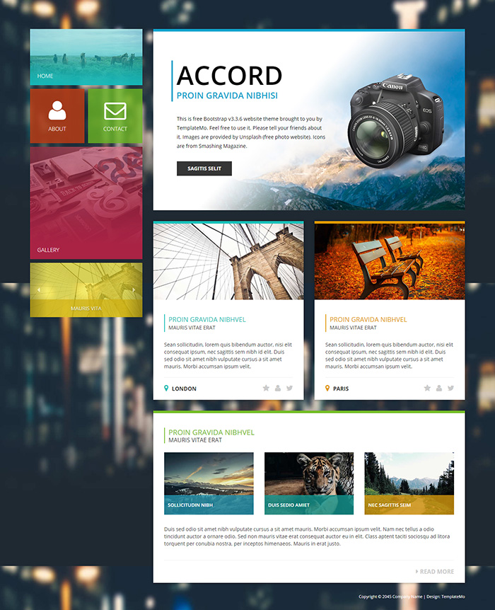 Free Accord Website Template