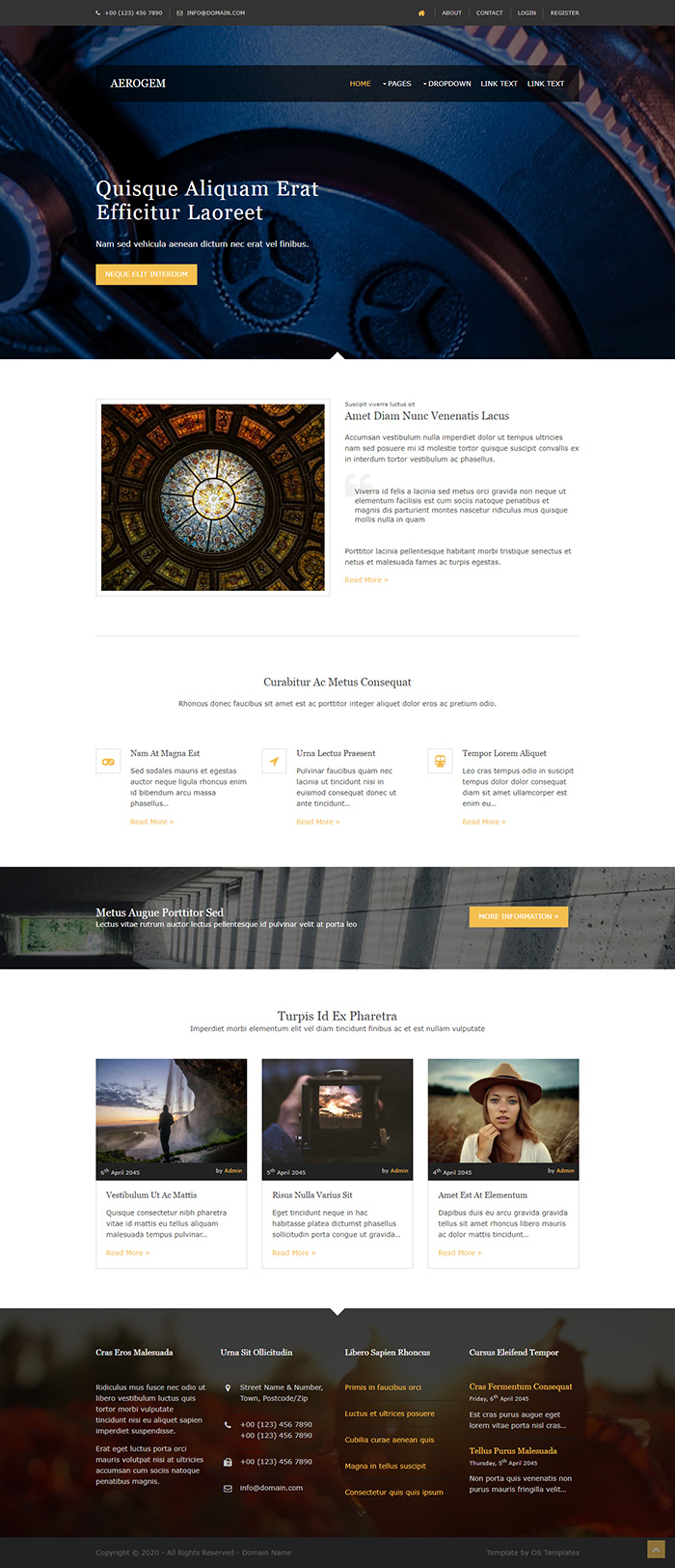 Free Aerogem Website Template