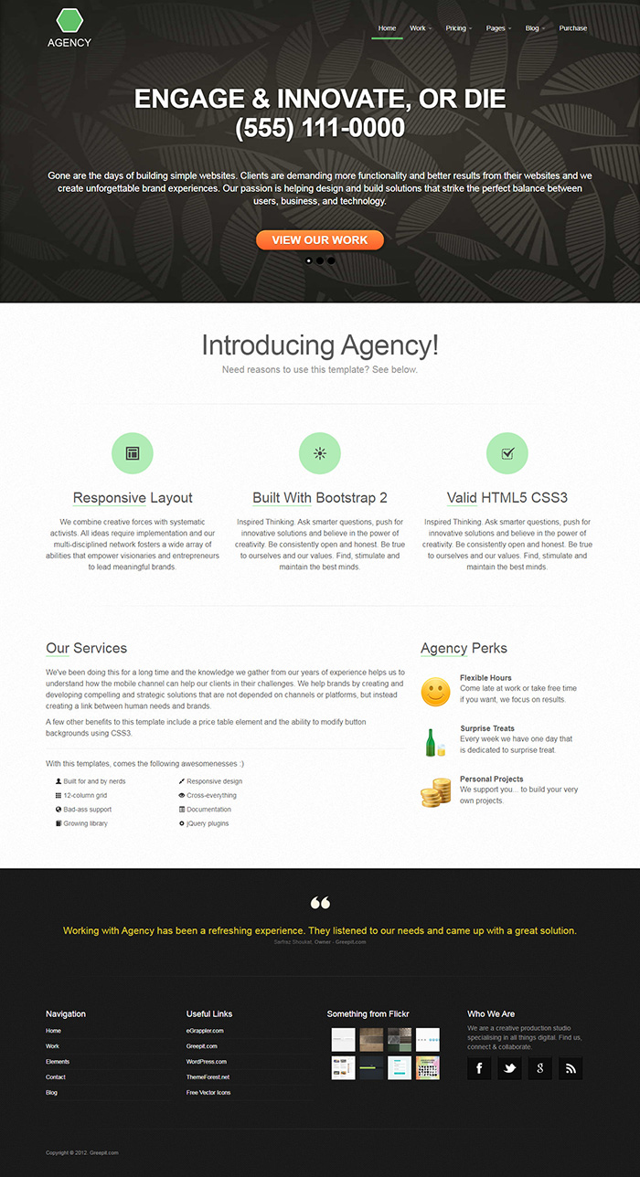 Free Agency Lite Website Template Free Website Templates HTML5 CSS