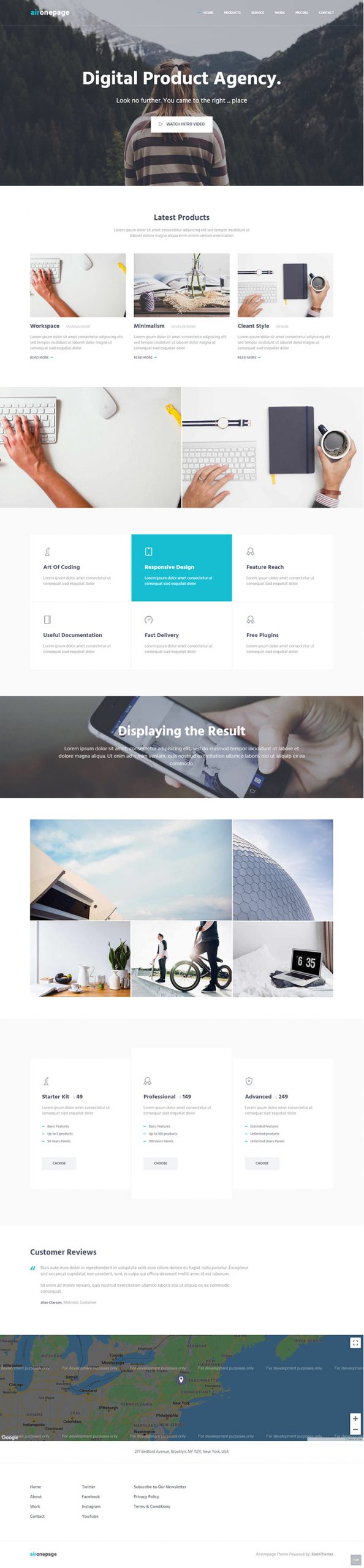 Free Aironepage Website Template