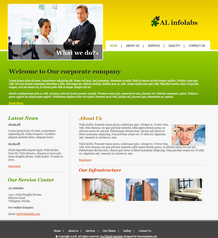Free AL Infolabs Website Template