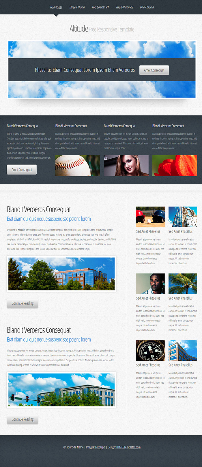 Free Altitude Website Template
