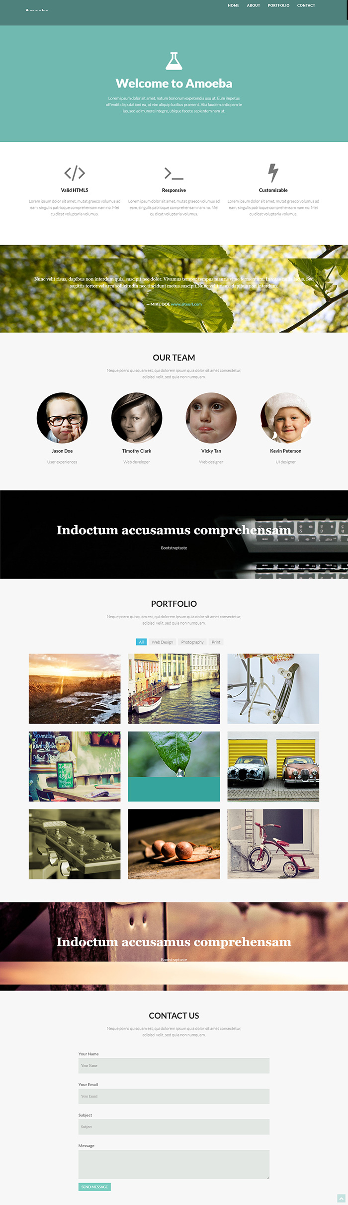 Free Amoeba Website Template