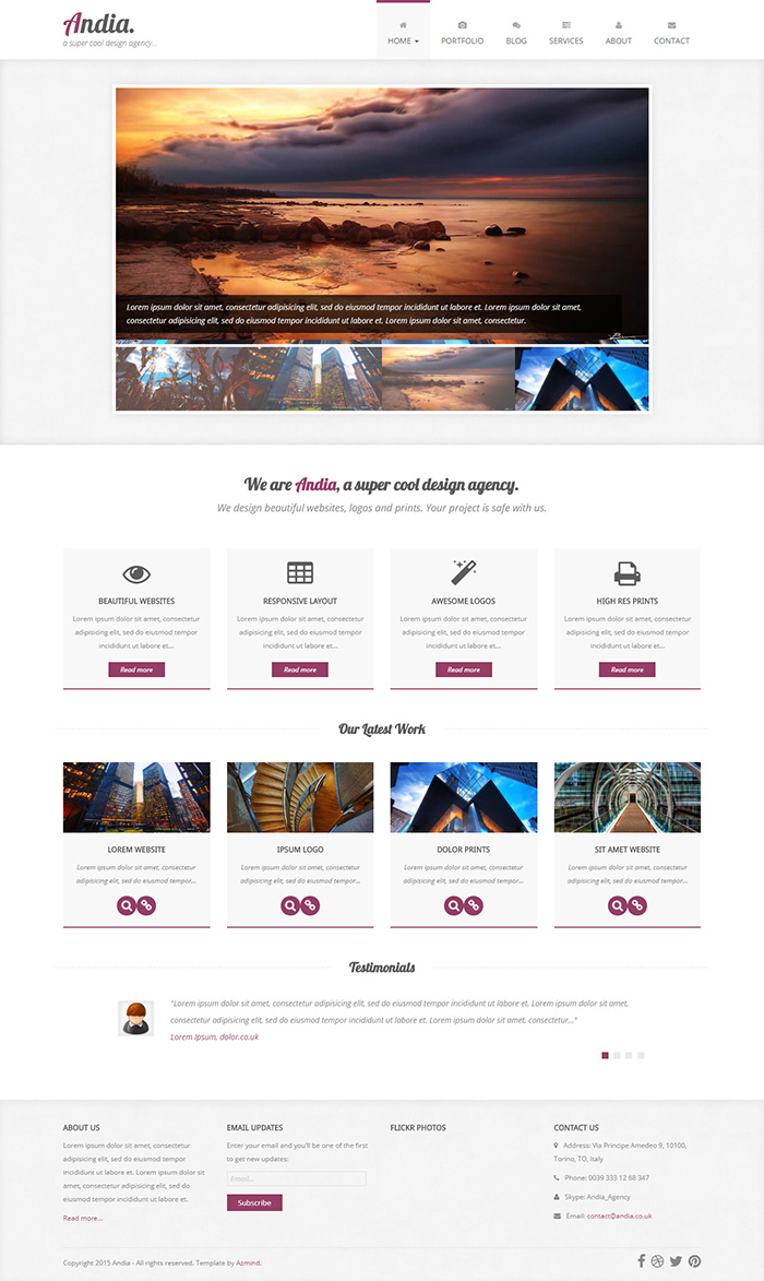 Free Andia V2 Website Template