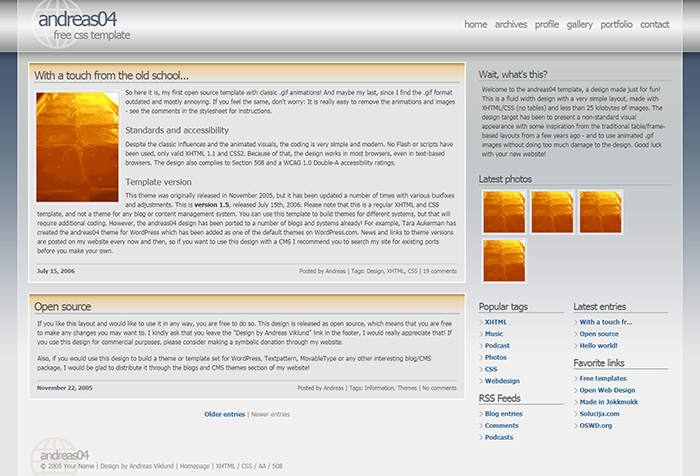 Free Andreas04 Website Template