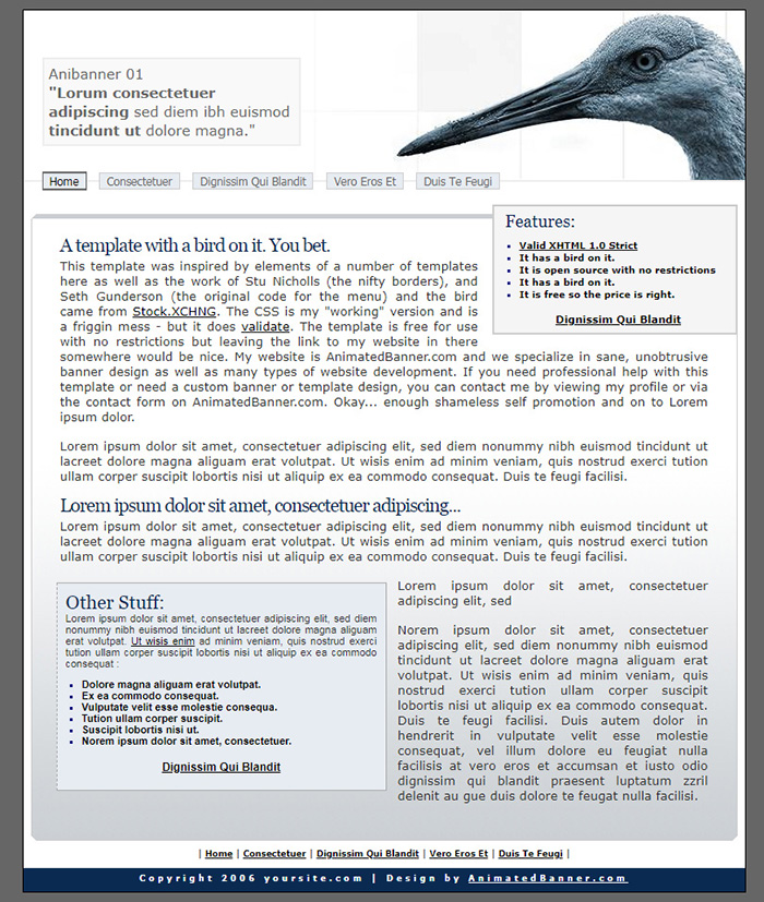Free Anibanner 01 Website Template