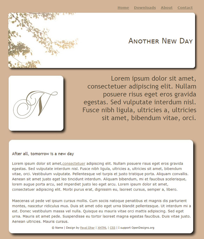 Free Another New Day Website Template