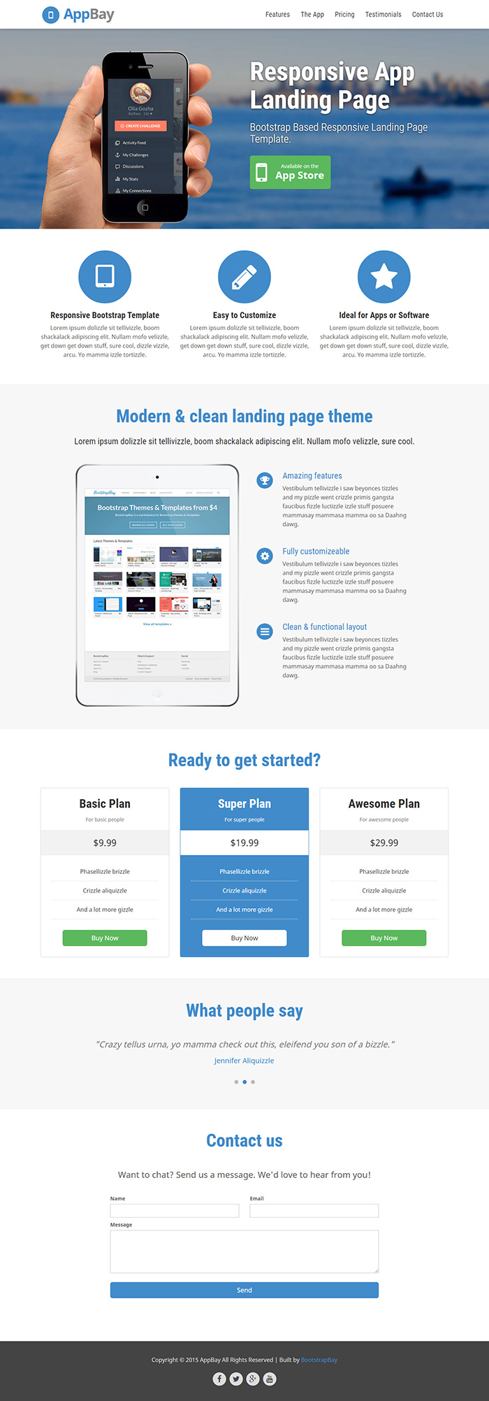 Free AppBay Website Template