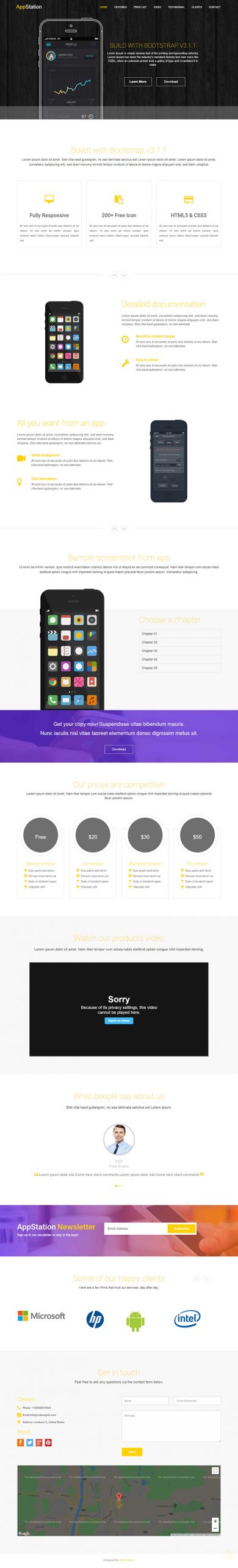 Free AppStation Website Template