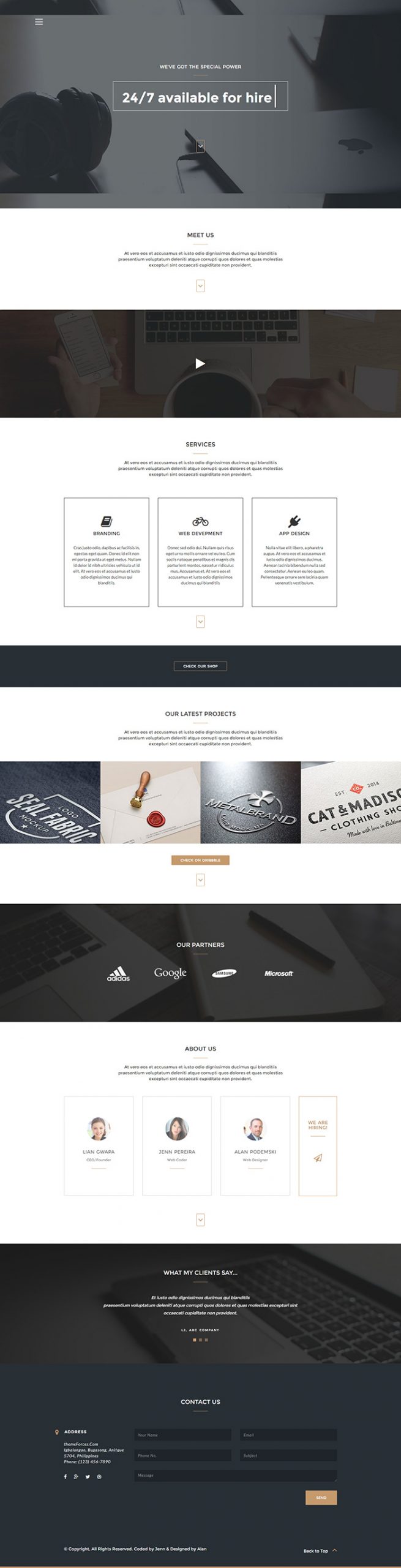 Free Arcadia Website Template