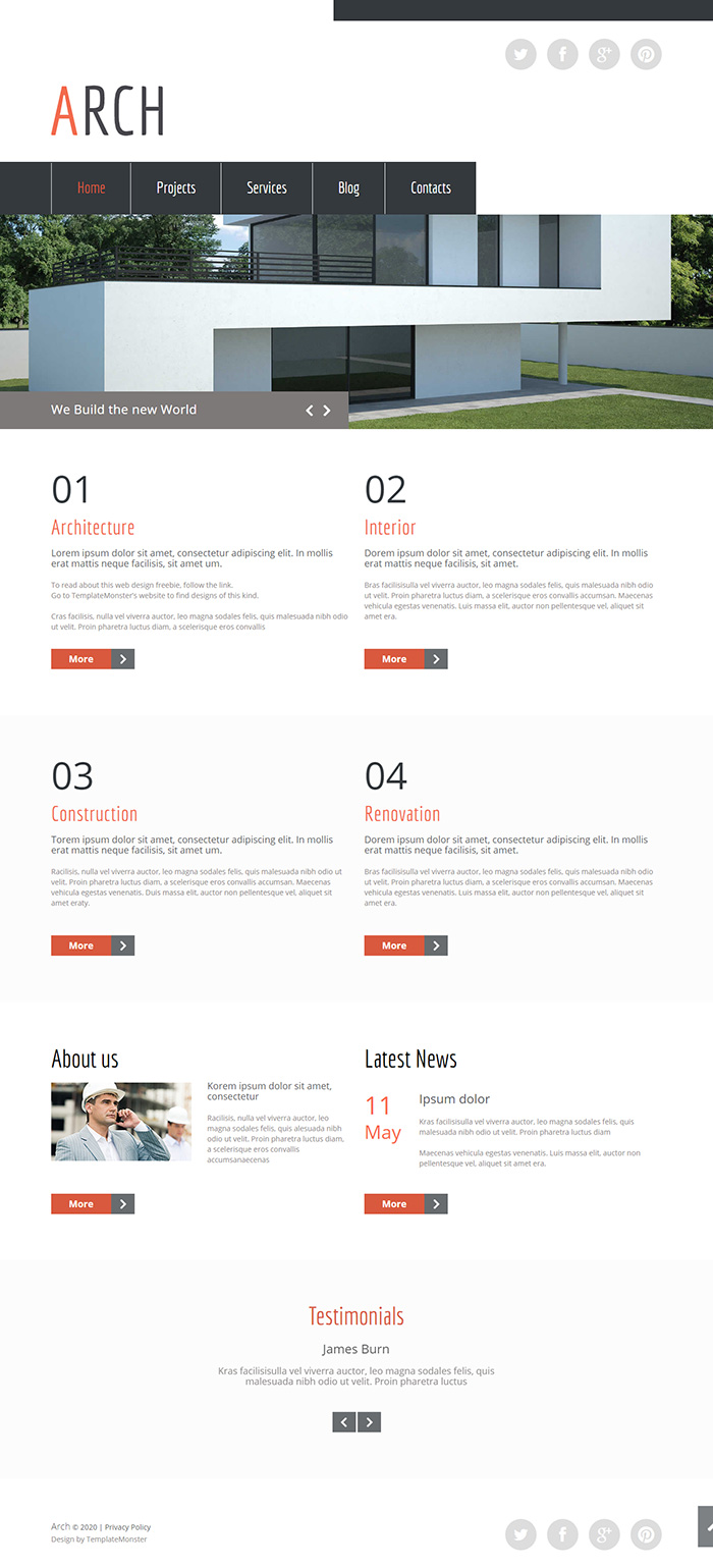 Free Arch Website Template