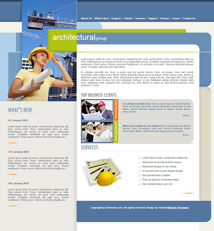 Free Architectural Group Website Template