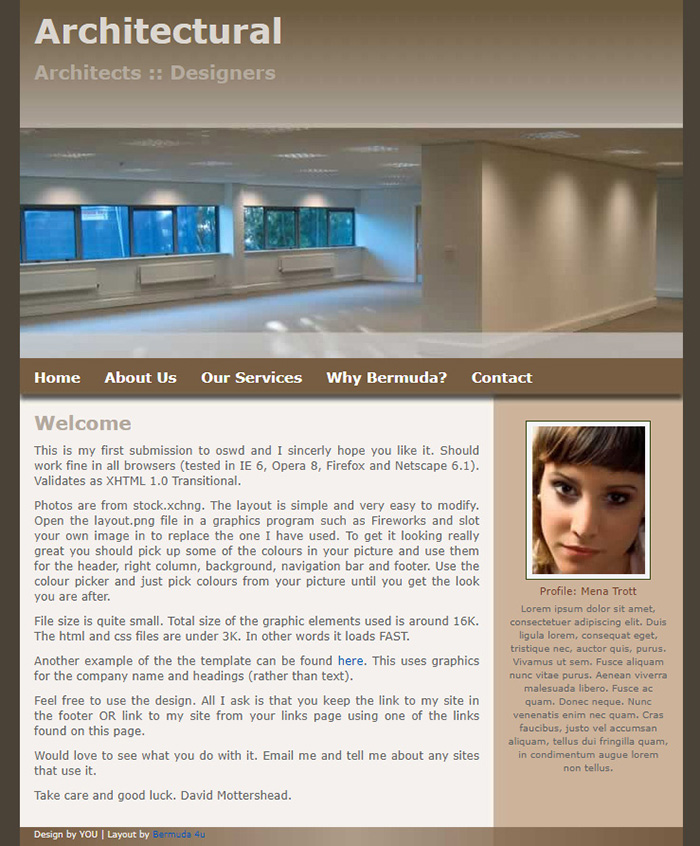 Free Architectural Website Template