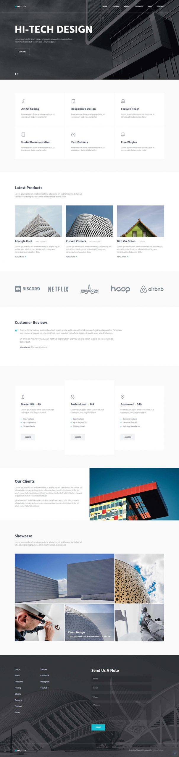 Free Asentus Website Template