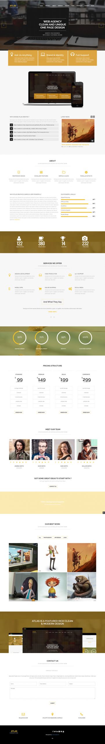 Free Atlas v1 Website Template