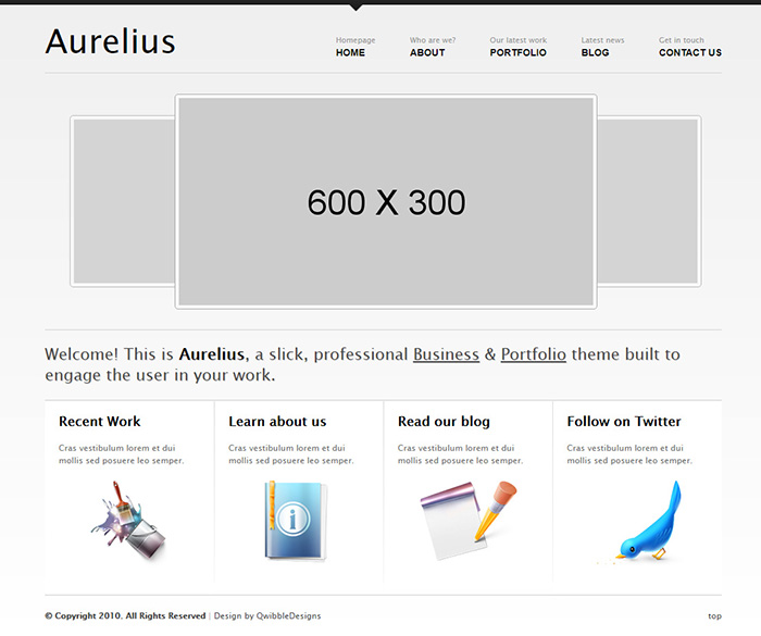 Free Aurelius Website Template