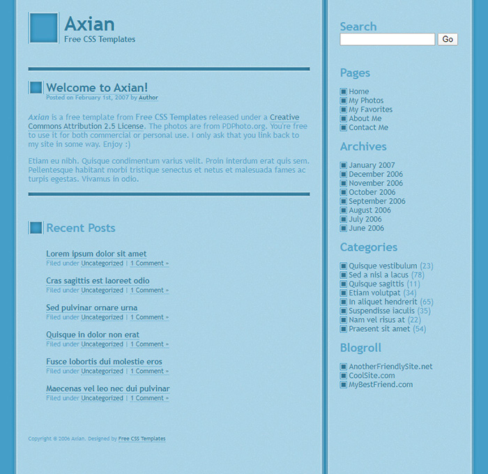 Free Axian Website Template
