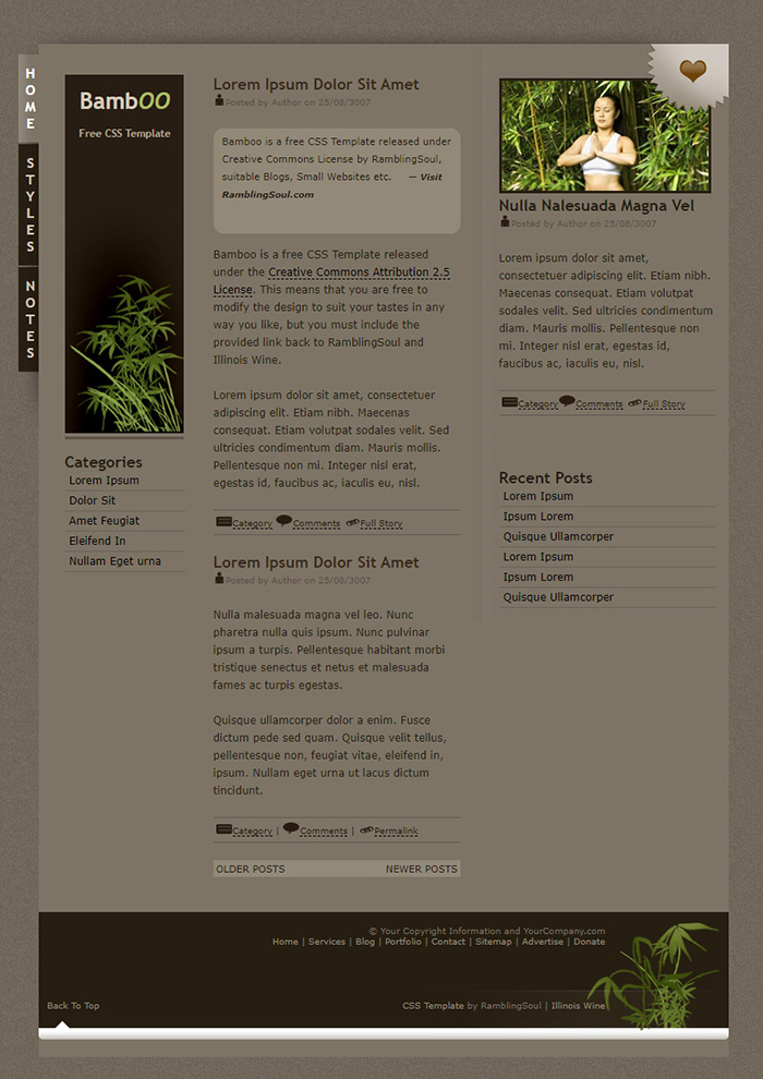 Free Bamboo Website Template - Free Website Templates, HTML5 & CSS ...