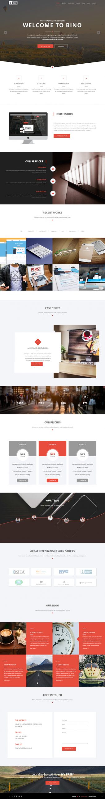 Free Bino Website Template