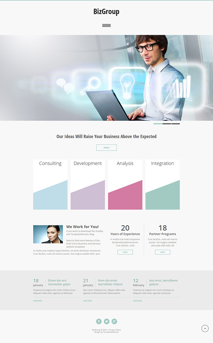 Free BizGroup Website Template