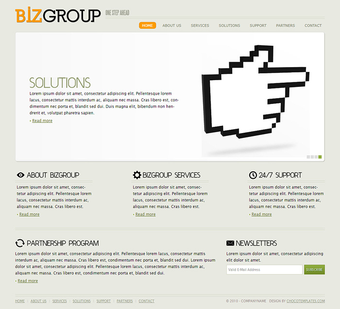 Free BizGroup Website Template