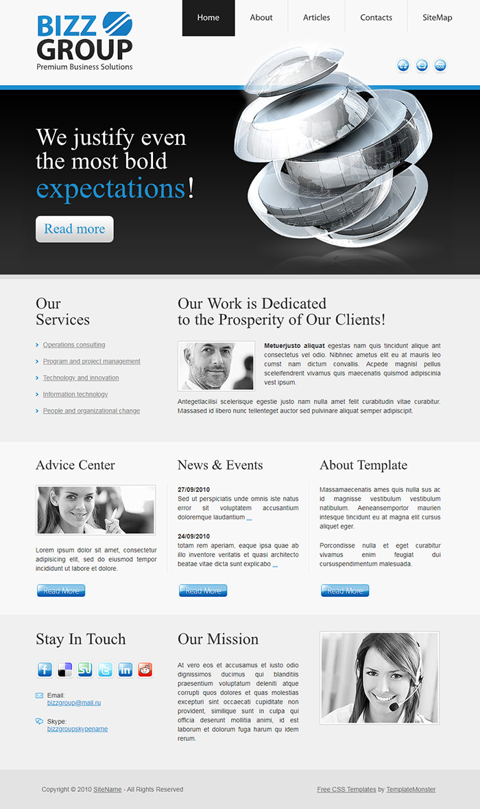 Free Bizz Group Website Template