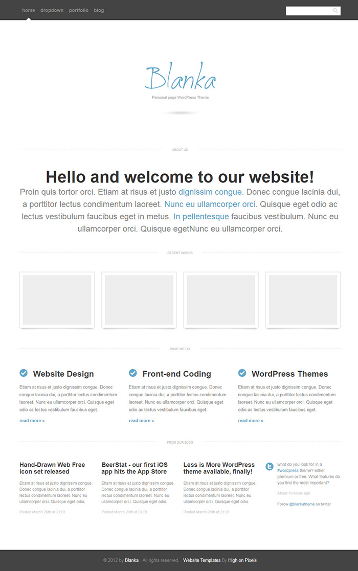 Free Blanka Website Template