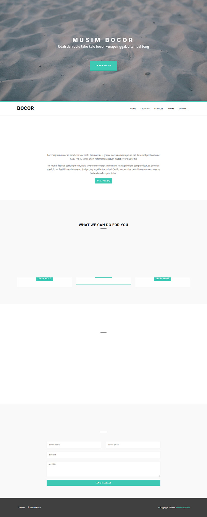 Free Bocor Website Template