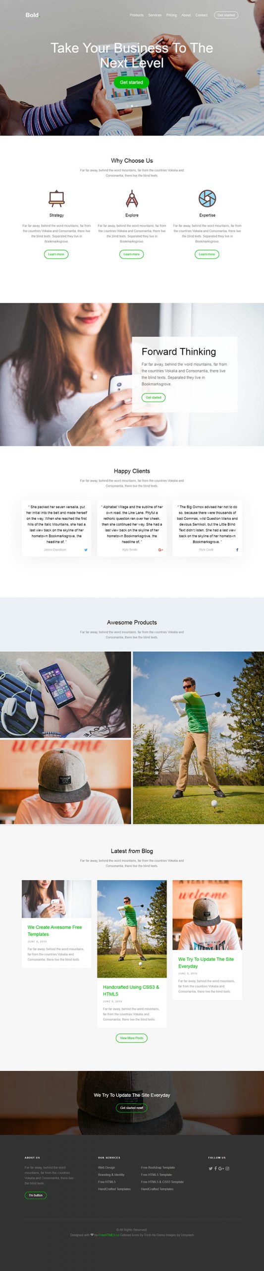Free Bold Website Template