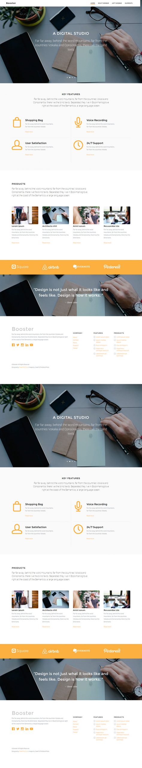 Free Booster Website Template