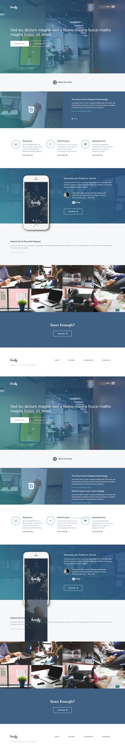 Free Boxify Website Template