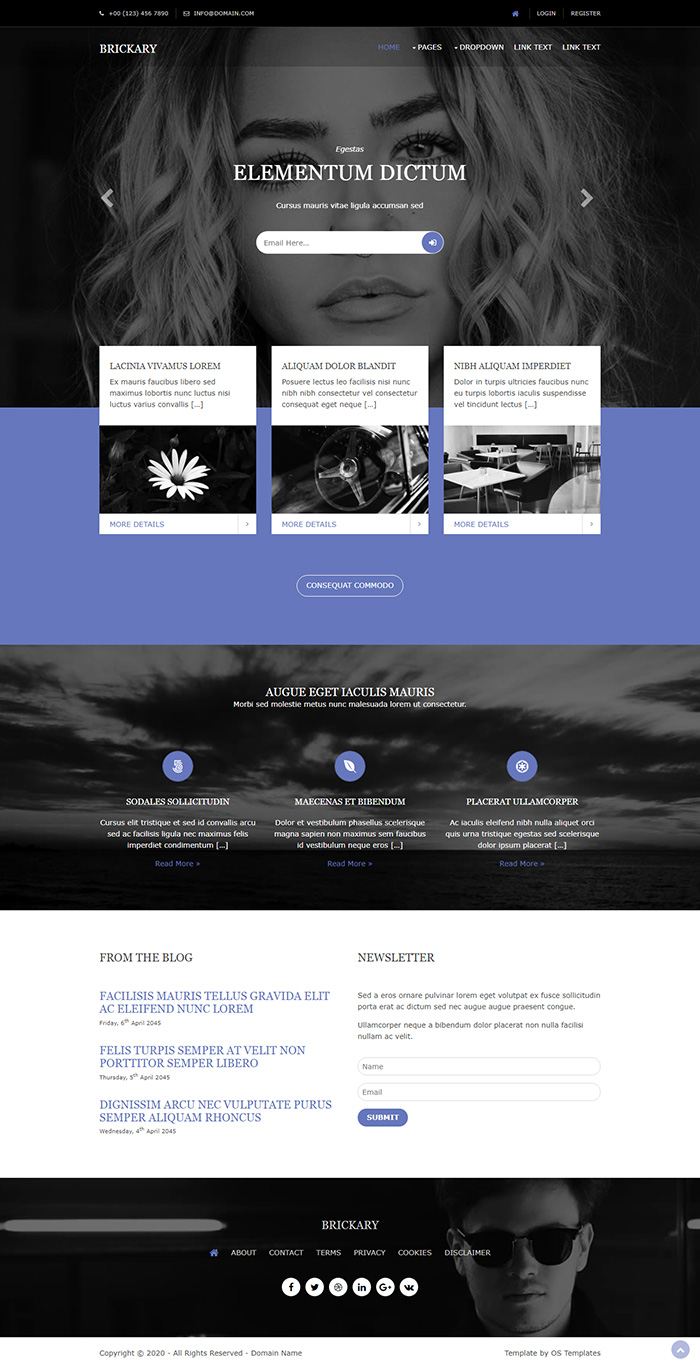 Free Brickary Website Template
