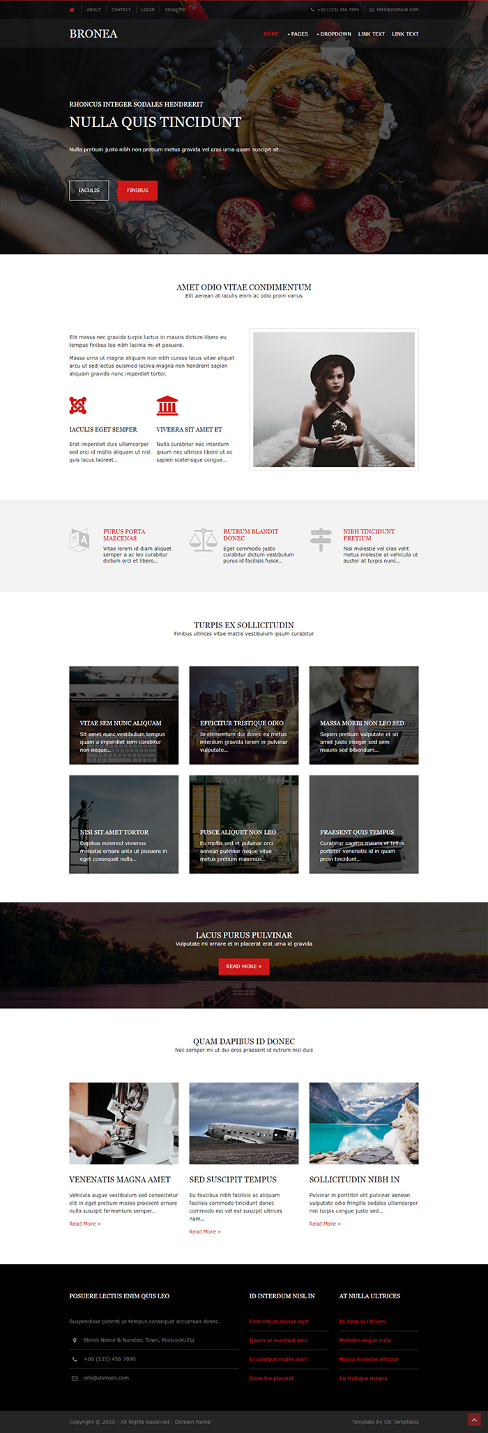 Free Bronea Website Template