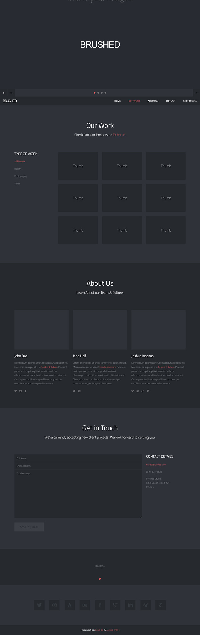 Free Brushed Website Template