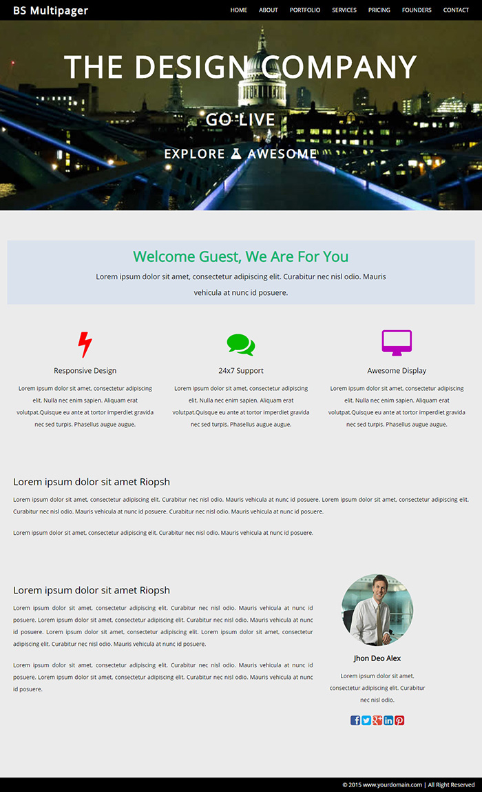 10 page website template