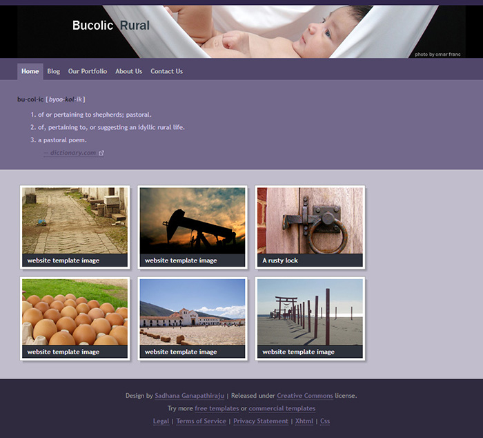 Free Bucolic Rural Website Template