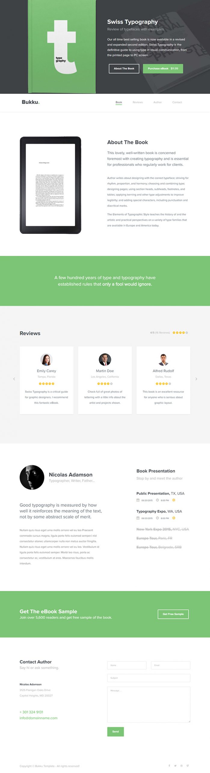 Free Bukku Website Template