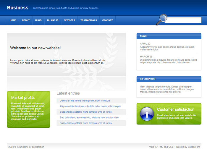 Free Business Website Template