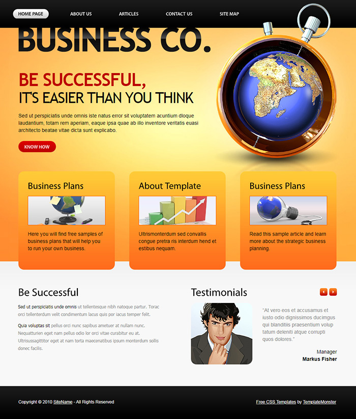 Free Business Co Website Template