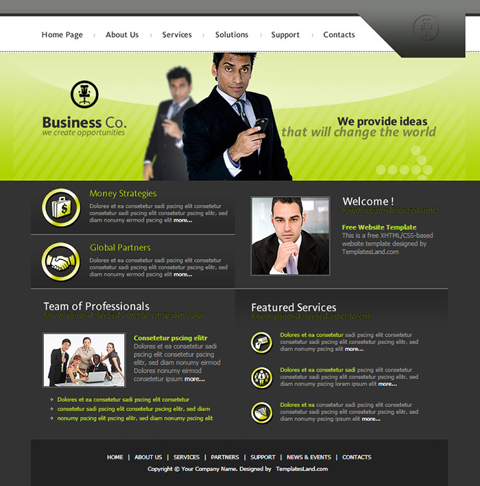 Business Company Free Business Company Website Template