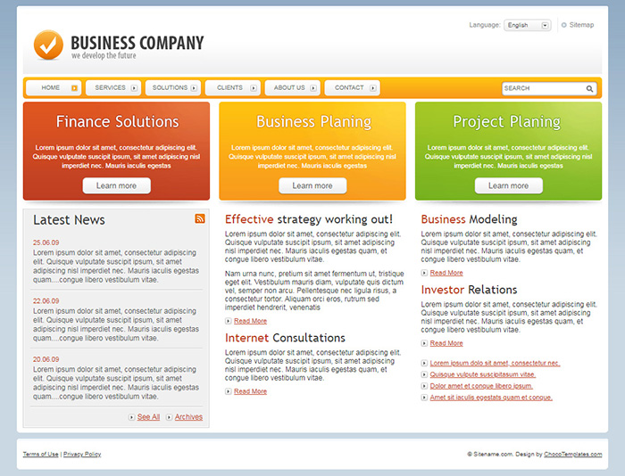 Free Business Company Website Template - Free Website Templates, HTML5 ...