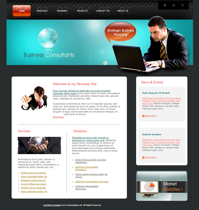 Free Business Consultants Website Template
