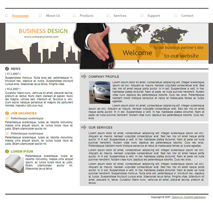 Free Business Design Website Template