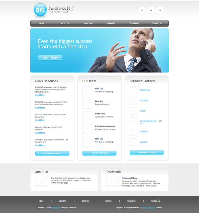 Free Business LLC Website Template