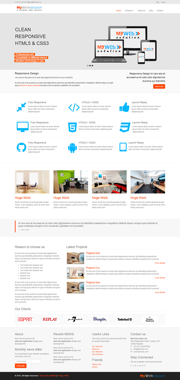 Free Business Plate Website Template