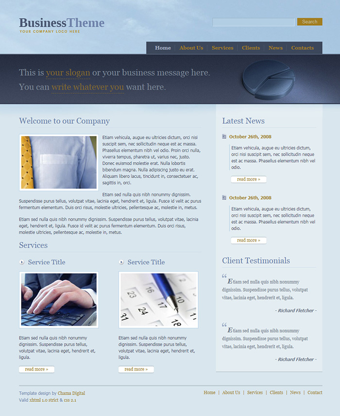 Free BusinessTheme Website Template - Free Website Templates, HTML5 ...